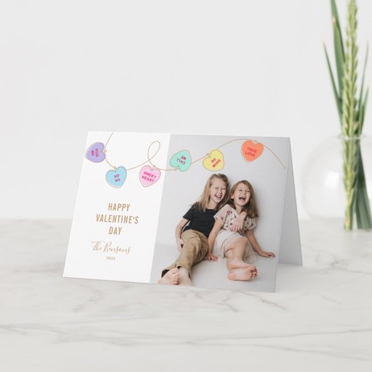 Heart Candy Valentine's Day Photo Carte de vacance (Devant)