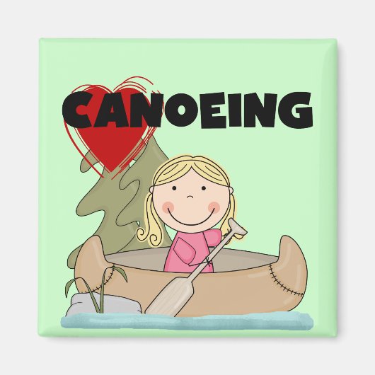 Heart Canoeing Tshirts en Gifts Magneet (Voorkant)
