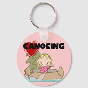 Heart Canoeing Tshirts en Gifts Sleutelhanger