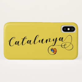 Heart Catalunya Mobile Phone Case, Catalonië iPhone X Hoesje