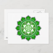 Heart Chakra - Fractal Bloom Briefkaart (Voorkant / Achterkant)