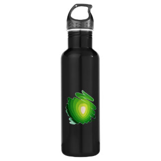 Heart Chakra Green op Black Water Bottle Waterfles