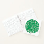 Heart Chakra Mandala Green Square Notitieboek (Binnen)
