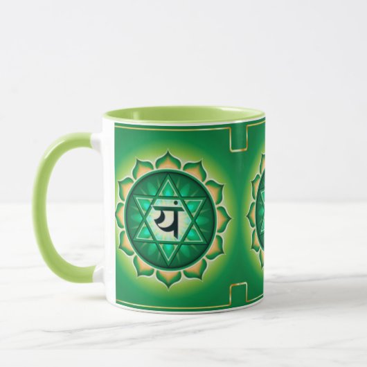 Heart Chakra Pattern Print Design Mok (Links)