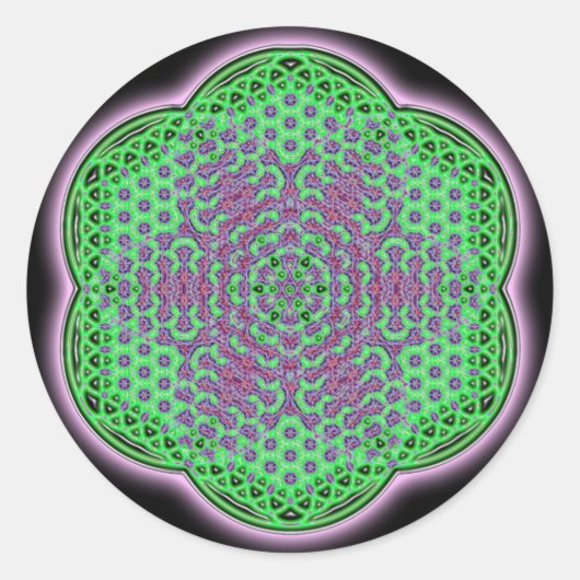 Heart Chakra Ronde Sticker (Voorkant)