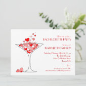 Heart Champagne Bachelorette Kaart (Staand voorkant)