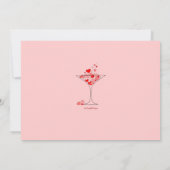 Heart Champagne Bachelorette Kaart (Achterkant)