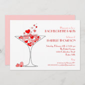 Heart Champagne Bachelorette Kaart (Voorkant / Achterkant)