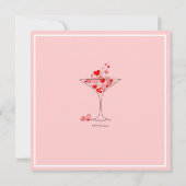 Heart Champagne Bachelorette Kaart (Achterkant)