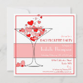Heart Champagne Bachelorette Kaart (Voorkant)