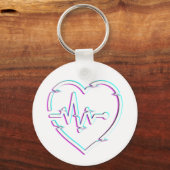 Heart Check Button Sleutelhanger (Voorkant)