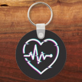 Heart Check Button Sleutelhanger (Achterkant)