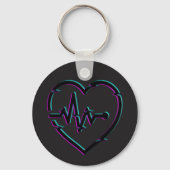 Heart Check Button Sleutelhanger (Voorkant)