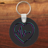 Heart Check Button Sleutelhanger (Voorkant)