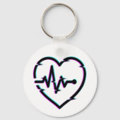 Heart Check Button Sleutelhanger (Voorkant)