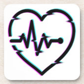 Heart Check Hard plastic onderzetter (Voorkant)