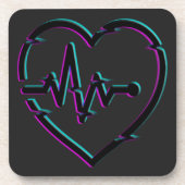 Heart Check Hard plastic onderzetter (Voorkant)