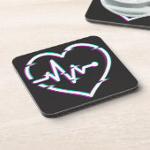 Heart Check Hard plastic onderzetter (Linkerzijde)