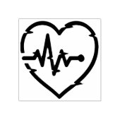 Heart Check Wood Art Stamp Rubberstempel (Afrduk)