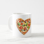 Heart Cheese Vegetable Pizza Koffiemok (Voorkant links)