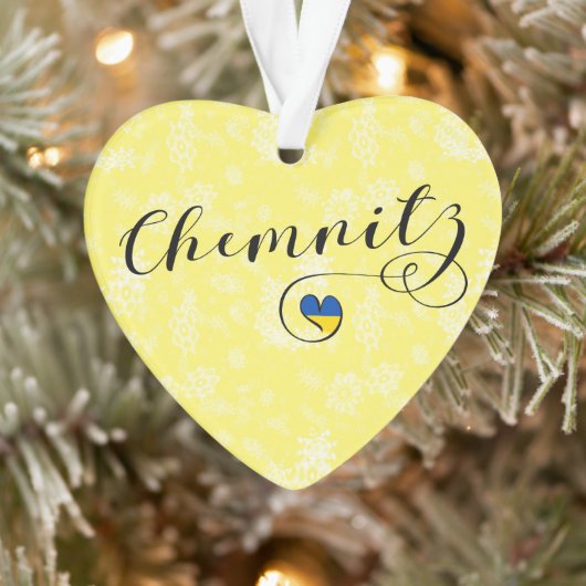 Heart Chemnitz, I Love Chemnitz, Duitsland Ceramic Ornament (Boom)