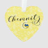 Heart Chemnitz, I Love Chemnitz, Duitsland Ceramic Ornament (achterkant)