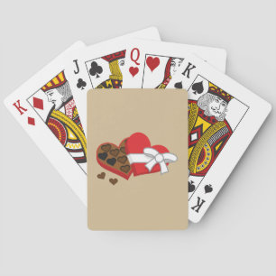 Heart Chocolate Cadebox - Valentijnsdag afspelen Pokerkaarten