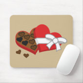 Heart Chocolate Cadebox - Valentijnsdag Muismat (Met muis)