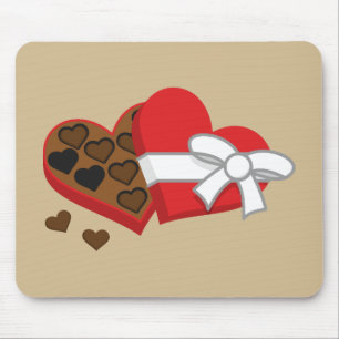 Heart Chocolate Cadebox - Valentijnsdag Muismat