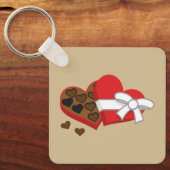 Heart Chocolate Cadebox - Valentijnsdag Sleutelhanger (Voorkant)