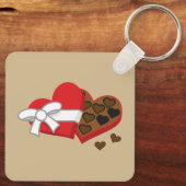 Heart Chocolate Cadebox - Valentijnsdag Sleutelhanger (Achterkant)