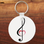 Heart clef sleutelhanger (Voorkant)