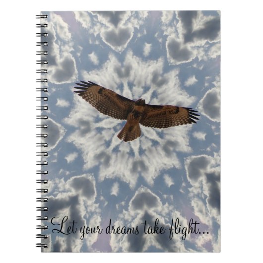 Heart Cloud Red Tailed Hawk Dream Journal Notitieboek (Voorkant)