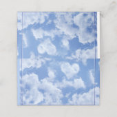 Heart Cloud Sky Cute Modern Blue Custom Wedding (Buitenkant ongevouwen)