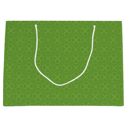 Heart Clover-patroon Groot Cadeauzakje (Voorkant)