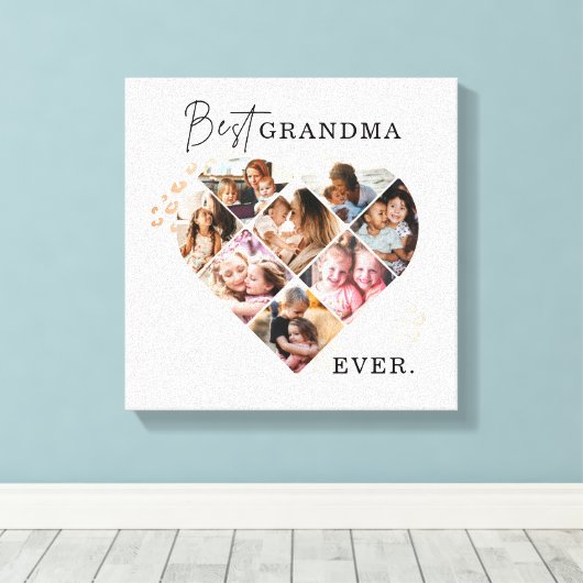 Heart Collage Canvas Afdruk (Insitu (Houten vloer))