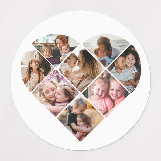 Heart Collage Labels (Design 1)