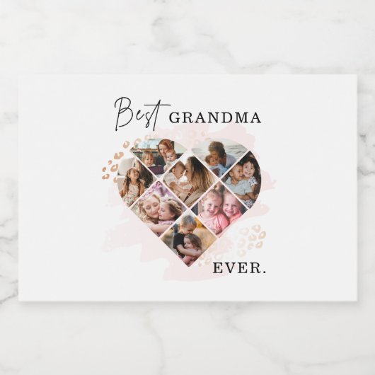 Heart Collage Likeurfles Etiket (Enkel label)