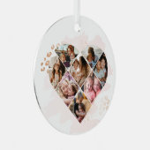 Heart Collage Metalen Ornament (Voorkant Rechts)