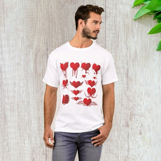 Heart Collectie Mannen T-Shirt