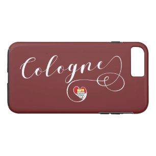 Heart Cologne Cell Phone Case, Keulen iPhone 8 Plus / 7 Plus Hoesje