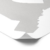 Heart Connecticut staatssilhouet Poster (Hoek)