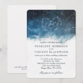 Heart Constellation huwelijksuitnodiging Kaart (Voorkant / Achterkant)