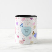 Heart Conversation Koffie Mok met Vlinders (Midden)