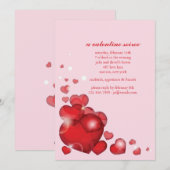 Heart Corner Valentijnsdag Uitnodiging (Voorkant / Achterkant)