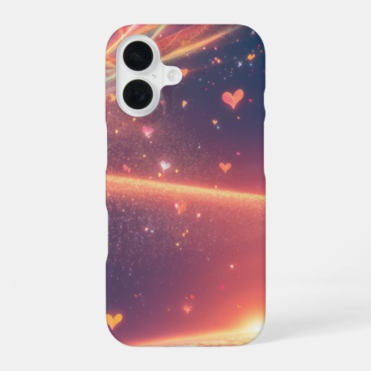 Heart Cosmic Aurora Fantasy Phone Case iPhone 16 Hoesje (Achterkant)