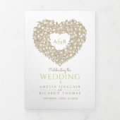 Heart crème tlips inkt verhaal toewijding bruiloft drieluik programma (Cover)