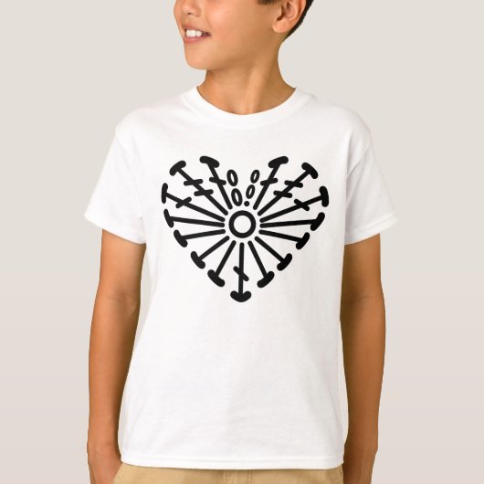 Heart Crochet Chart Pattern T-shirt (Voorkant)