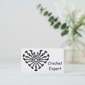 Heart Crochet Chart Pattern Visitekaartje (Staand voorkant)