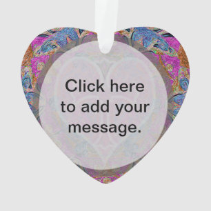 Heart Cross Mandala door Amelia Carrie Ornament